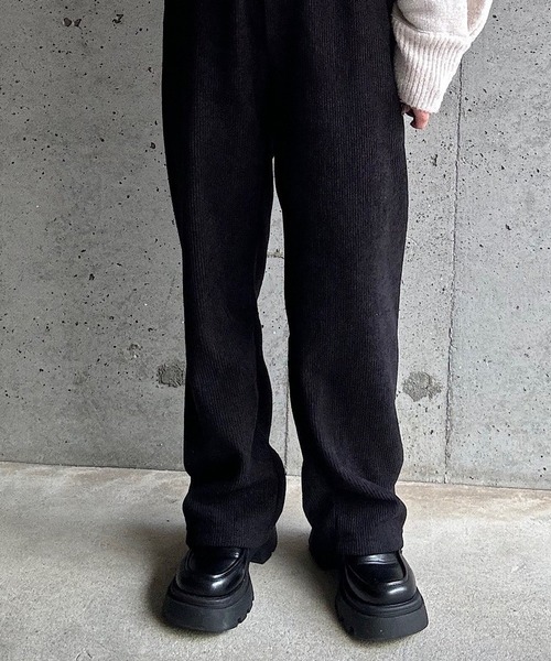 パンツ 裏起毛あったかコーデュロイパンツ レディース | ブランド登録なし
