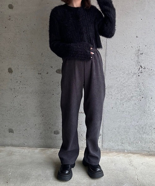 パンツ 裏起毛あったかコーデュロイパンツ レディース | ブランド登録なし | 18