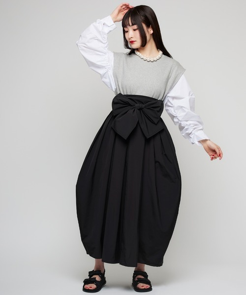 ブラウス シャツ 「Narcissus」ベストレイヤードトップス レディース Narcissus ブラウス シャツ 「Narcissus」ベストレイヤード