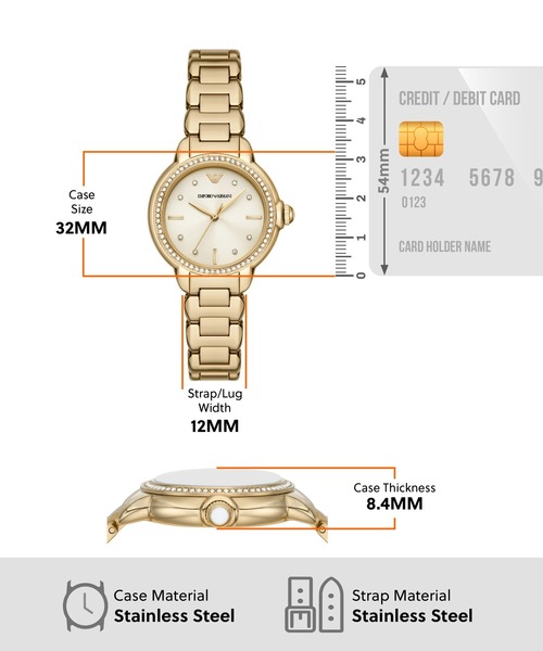 腕時計 エンポリオ・アルマーニ 腕時計 レディース アナログ ステンレス AR11609 レディースの画像