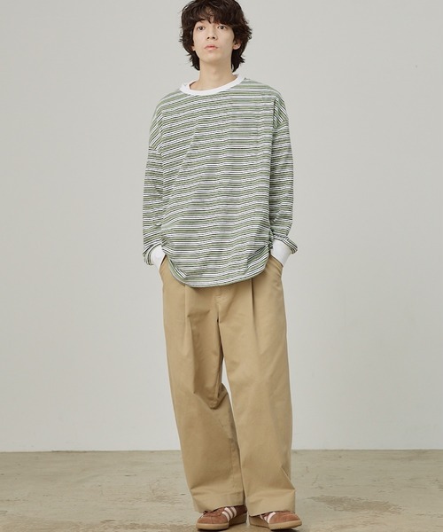 ボーラホリック　ボーダーロングTシャツ　SizeＬ ボーラホリック ボーダーロングTシャツ SizeL - メルカリ
