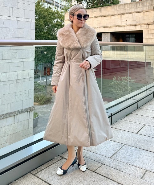 ダウンコート ダウンジャケット 機能綿ダウンコートドレス レディース