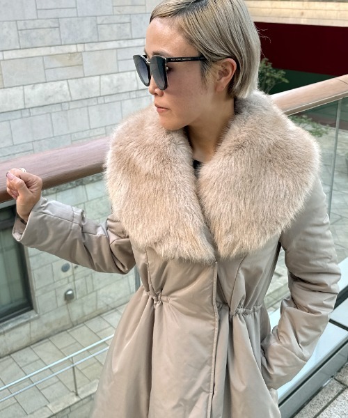 ダウンコート ダウンジャケット 機能綿ダウンコートドレス レディース