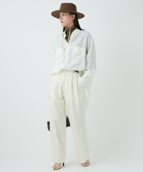 カオス　ウィンターボーイフレンドシャツ Chaos(カオス)｜ウィンターボーイフレンドシャツ/アッシュピンクst の