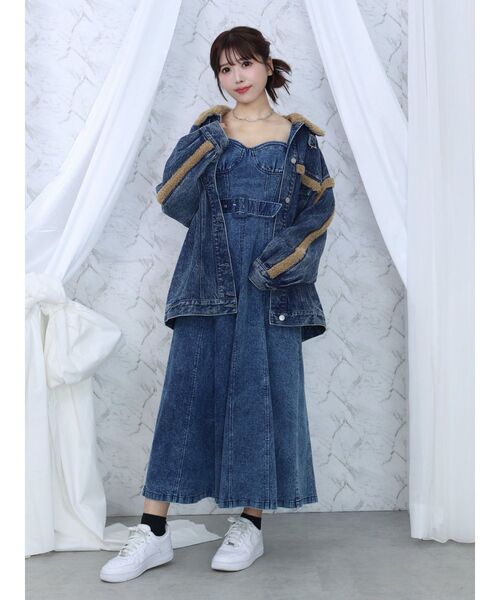 EATME（イートミー） ジャンパースカート デニムフレアジャンスカ