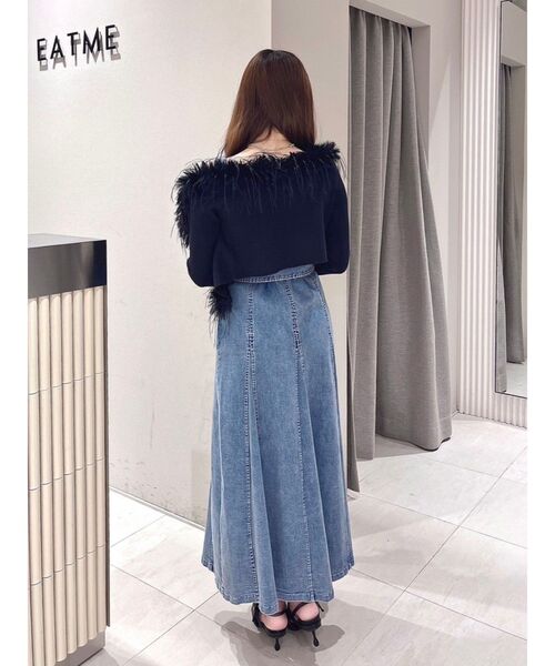 【コスモス】美品 TABASA デニム プリーツ フレアジャンパースカート コスモス】美品 TABASA デニム プリーツ フレアジャンパースカート