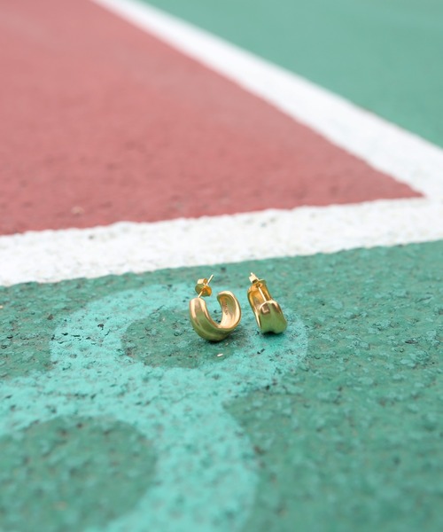 TEN. ピアス 18KGP ソギーピアス レディース メンズ : ZOZOTOWN
