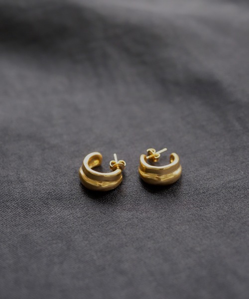 TEN. ピアス 18KGP ソギーピアス レディース メンズ : ZOZOTOWN