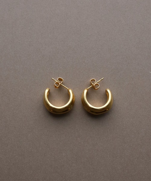 TEN. ピアス 18KGP ソギーピアス レディース メンズ : ZOZOTOWN