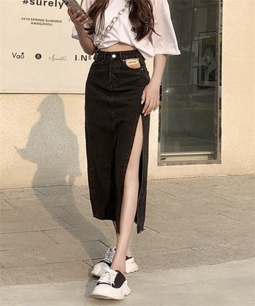 FREE STYLISTS デニムスカート サイドスリットデニムスカート