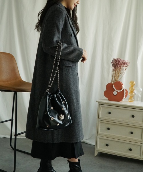 aimoha（アイモハ） コート アウター ウールロングコート＋ベスト2点