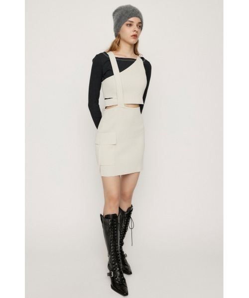 SLY ワンピース ASYMMETRY LAYER KNIT S/OP アシンメトリー