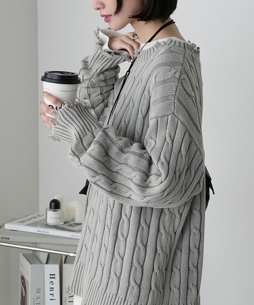 forksy.（フォルクシー） ニット セーター 「forksy.」ストーン