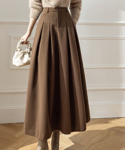 a lot of love スカート 幅広プリーツAラインスカート : ZOZOTOWN