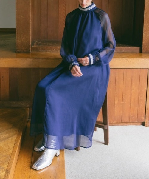 sahara ワンピース Cord Embroidery Long Dress : ZOZOTOWN