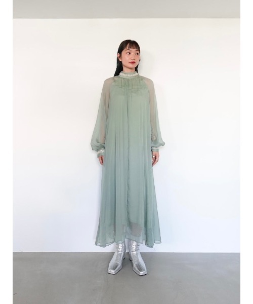 ☆国内発送☆SEEA リド ワンピース - カリプソ sahara ワンピース Cord Embroidery Long Dress : ZOZOTOWN