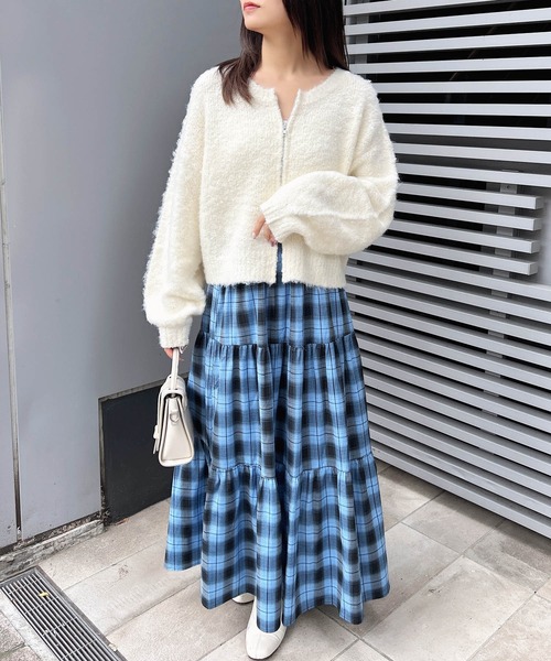 INGNI スカート チェック柄ティアードスカート : ZOZOTOWN Yahoo