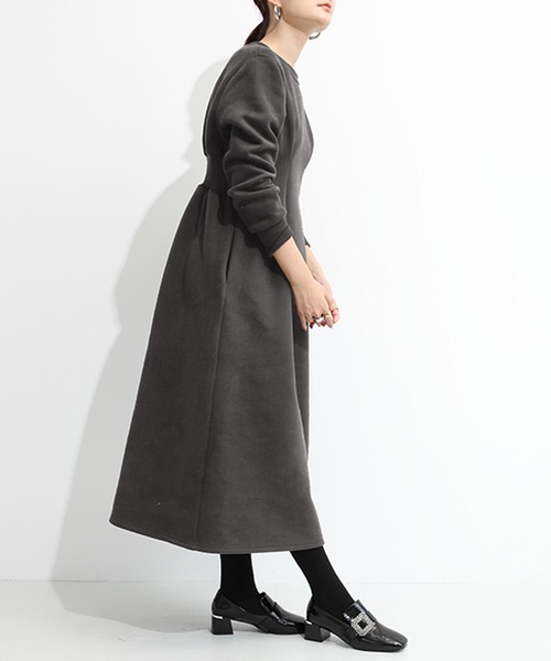 ワンピース ウエストタックワンピース「裏起毛」 : ZOZOTOWN Yahoo!店