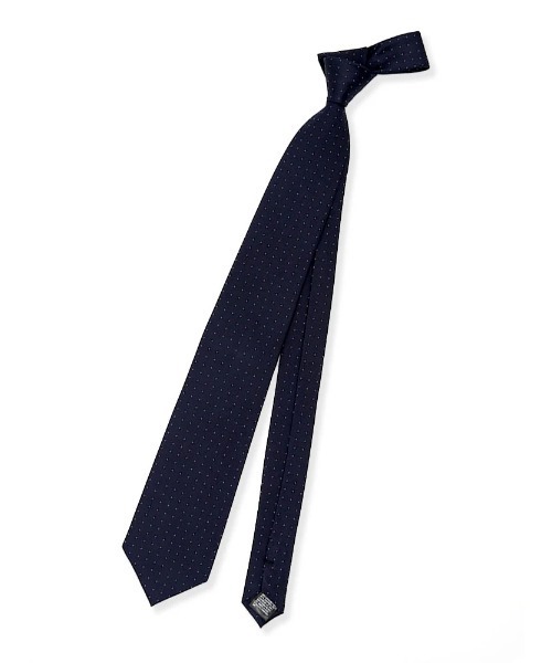 明日香　Brioni ネイビー ドット柄 ネクタイ 国産】ネイビー ドット柄 ネクタイ | 土井縫工所 公式通販