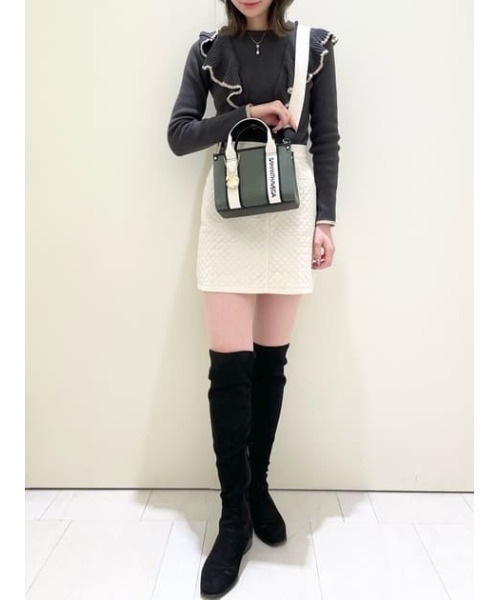 バッグ samanthavega サマンサベガ SAMANTHAVEGA ショッパー風縦型トートバッグ (ガンメタル