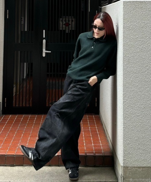 Chikashitsu+（チカシツプラス） ポロシャツ 「Chikashitsu +」wool