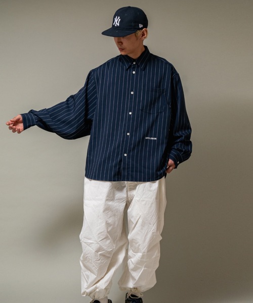 APPLEBUM（アップルバム） シャツ Stripe Oversize L/S Shirt メンズ 