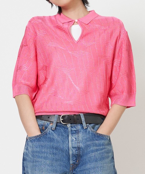 トップス SHINZONE / BRIGHT LACE KNIT POLO BRIGHT LACE KNIT POLO – Shinzone