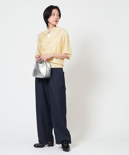 THE SHINZONE BRIGHT LACE KNIT POLO ブライト レース ニット