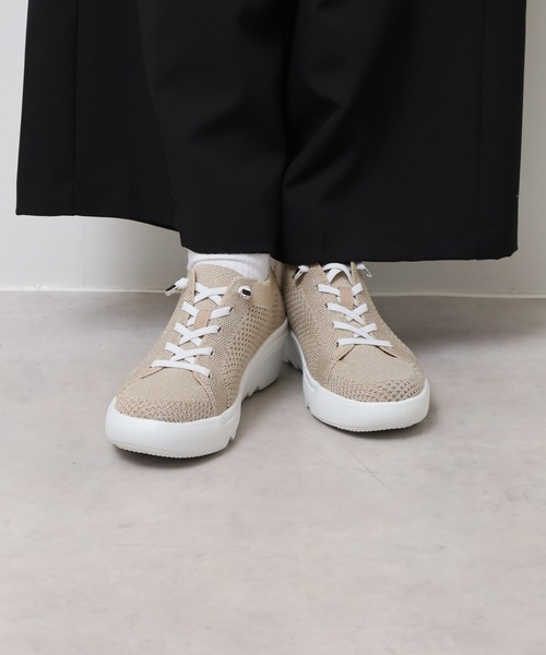 【Kiton】 FITSニットコットンスニーカー Fits - Sneakers Cotton White | Kiton