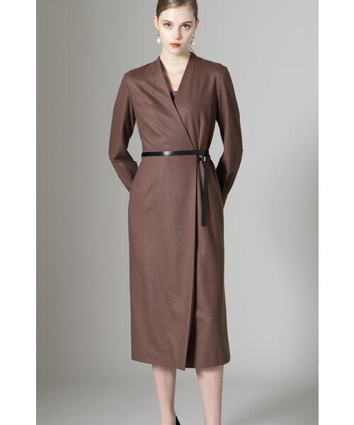 「PINKY&DIANNE」 長袖ワンピース 38 ボルドー レディース_画像3