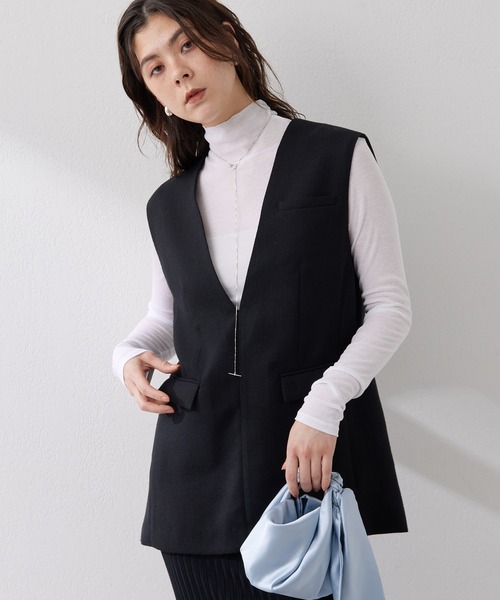 Whim Gazette（ウィム ガゼット） ベスト ジレ ジュートライクVネック