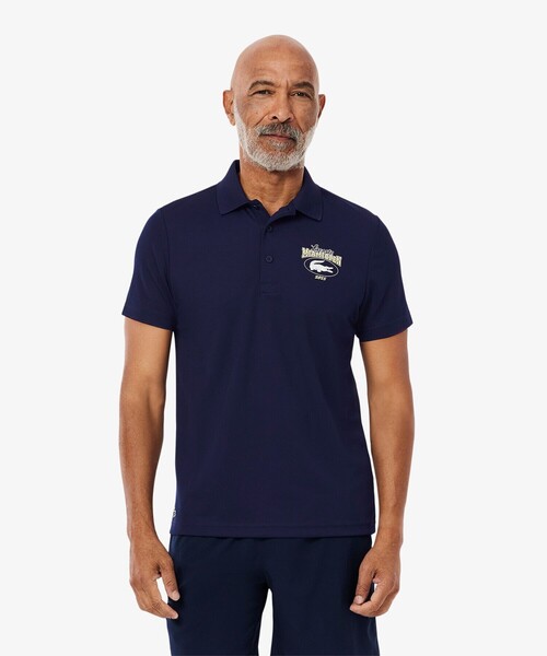 【新品・未使用】LACOSTE 黒 ポロシャツ ウルトラドライ　2025春夏 LACOSTE ポロシャツ UVカット UPF 50+ 2025マイアミオープン