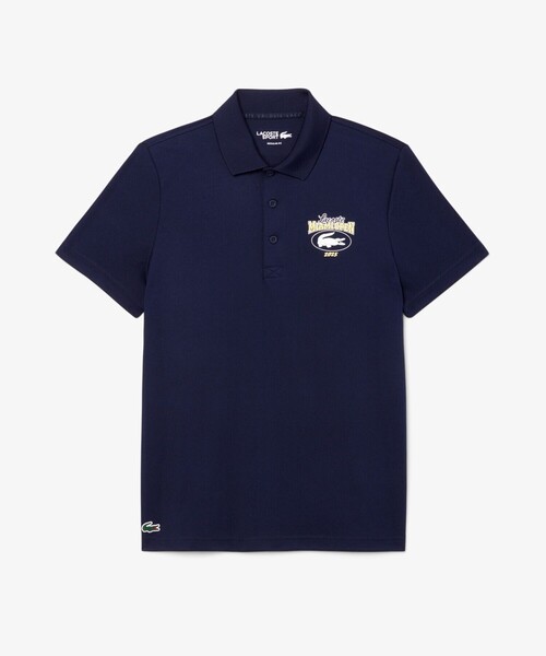 【新品・未使用】LACOSTE 黒 ポロシャツ ウルトラドライ　2025春夏 LACOSTE ポロシャツ UVカット UPF 50+ 2025マイアミオープン