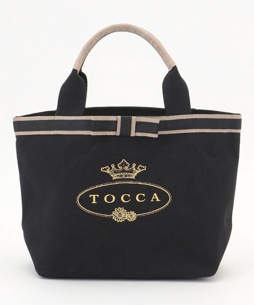 未使用品✨TOCCA トッカ　カゴバッグ　黒　リボン　2024SS トートバッグ TOCCA（トッカ） トートバッグ BICOLOR RIBBON TOTE トートバッグ