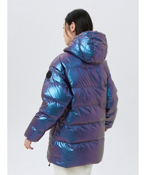 「GAP」 ダウンコート L グリーン レディース_画像5