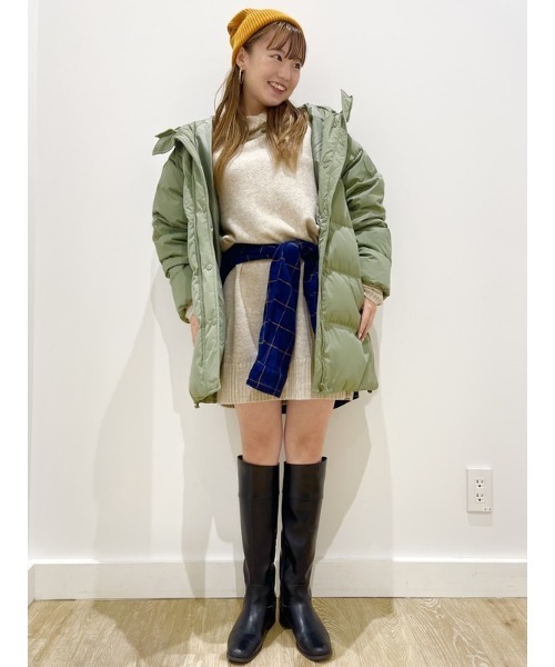 「GAP」 ダウンコート L グリーン レディース_画像8