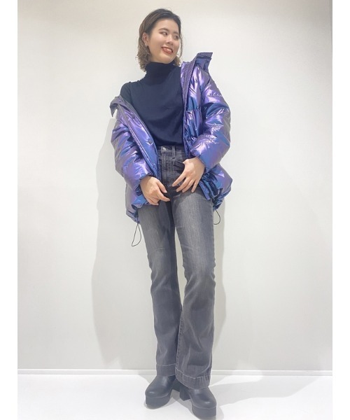 「GAP」 ダウンコート L グリーン レディース_画像9