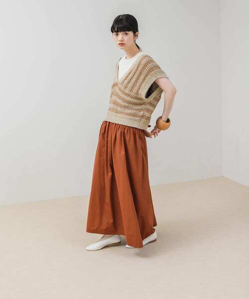 LAATO MIX KNIT BUSTIER ベージュ LAATO（ラート）の「MIX KNIT BUSTIER（ベスト）」 - WEAR