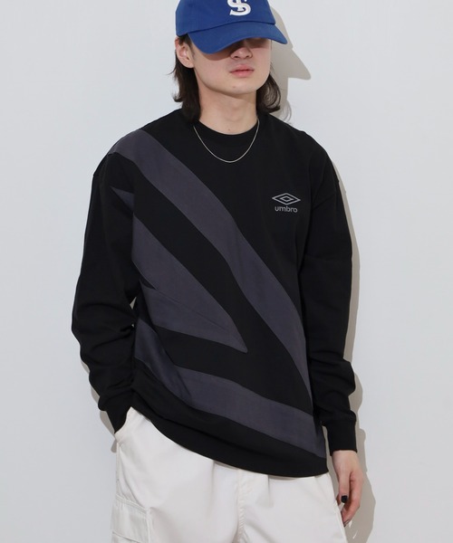 ★美品 UMBRO アンブロ ブラック 長袖 その他 L セール】UMBRO × BLACK LABEL SET-UP TRACK CREW：アンブロ別注