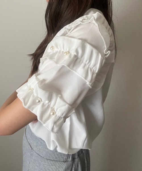フリルトップス dazzlin tシャツ フロントホックフリルトップス レディース