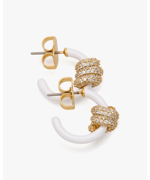 【国内発送】KateSpadeロープアンドノット パヴェ ハギー ピアス kate spade NEW YORK ピアス ロープ アンド ノット パヴェ