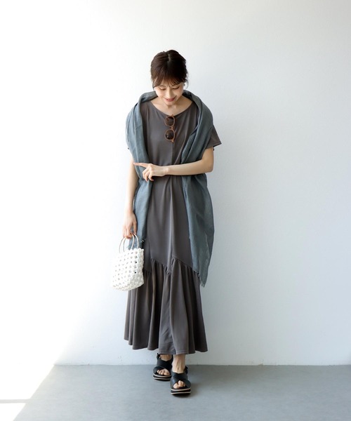 Jines ワンピース モダール半袖ティアードワンピース : ZOZOTOWN