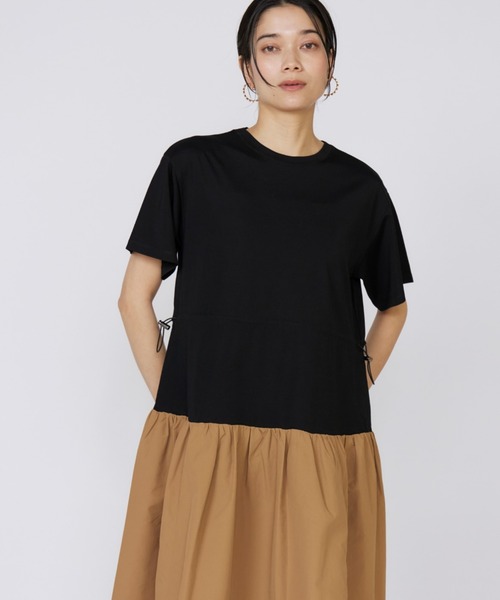 INED ワンピース シャーリングプリーツワンピース《la veille by SUPERIOR CLOSET