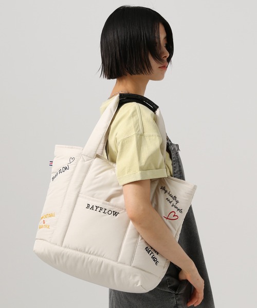 fIoowすーとビリーのトートバック BAYFLOW トートバッグ 刺繍パフロゴトートL レディース