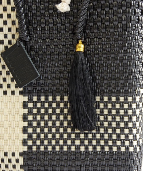 なお花様 WOVEN ボックスバッグ　メルカド　かごバッグ　レザーハンドル なお花様 WOVEN ボックスバッグ メルカド かごバッグ レザー