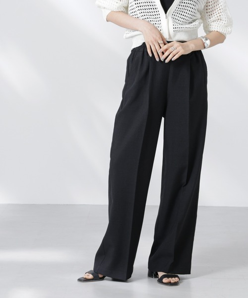 NANO universe（ナノ・ユニバース） パンツ タックイージーセンター