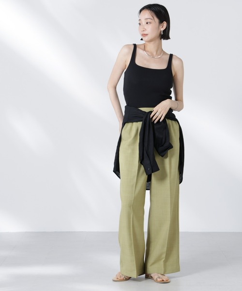 にょす NANO universe（ナノ・ユニバース） パンツ タックイージーセンター