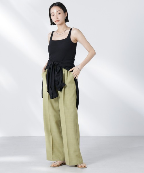 NANO universe（ナノ・ユニバース） パンツ タックイージーセンター