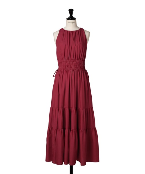 ワンピース Herlipto Riviera Bow Tiered Long Dress M Her lip to ワンピース Riviera Bow Tiered Long Dress