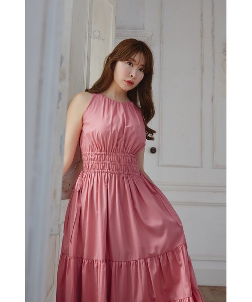 Her lip to ワンピース Riviera Bow Tiered Long Dress